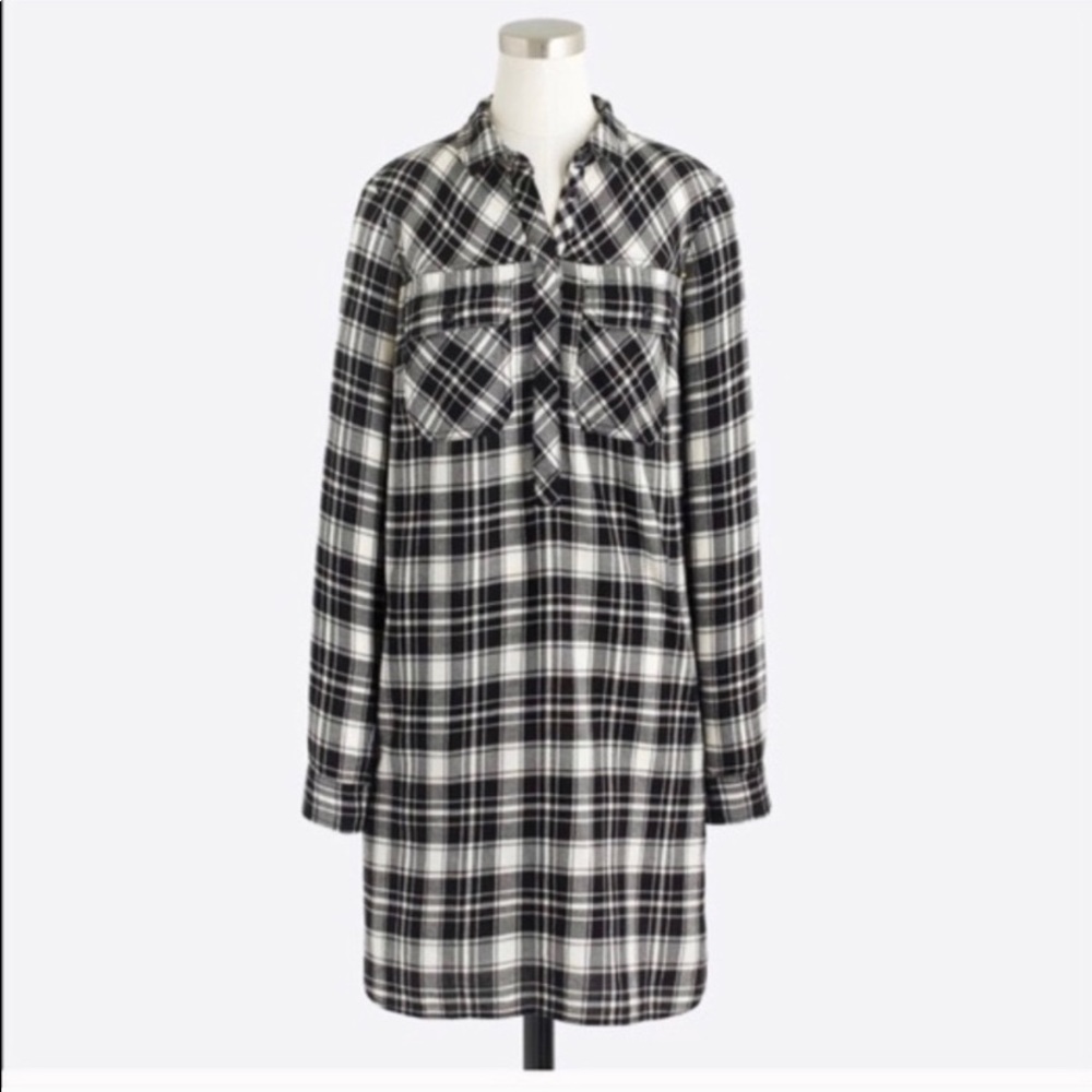 J.Crew flannel shirt dress